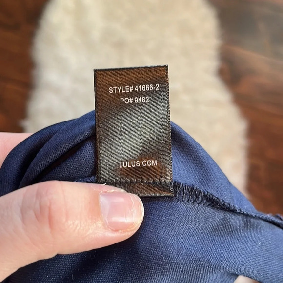 Lulus Shifting Dears Navy Blue Long Sleeve Dress Size Small - Picture 6 of 7